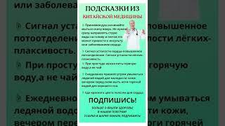 Подсказки из китайской медицины  #полезныесоветы