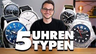 5 UHREN TYPEN die du kennen musst!