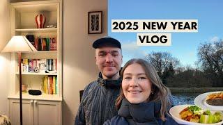 Starting 2025 at home, new year resolutions, food shopping, and a walk