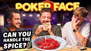 Poker Face NO REACTION Food Challenge!!