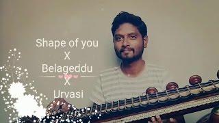 Shape of You | Belageddu | Urvasi | Veena Cover | Mahesh Prasad