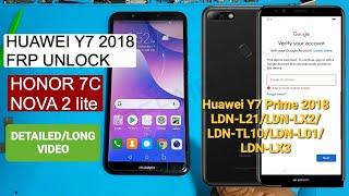 Detailed/Long Video Huawei Y7 Prime 2018 Google+FRP BYPASS LDN-L21/LDN-LX2/LDN-TL10/LDN-L01/LDN-LX3