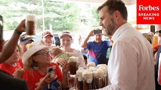 WATCH: JD Vance Serves Root Beer At A&W Following Rally In Big Rapids, MI