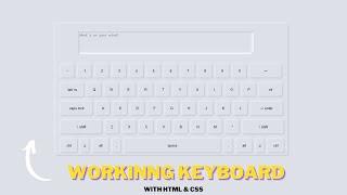 Working Keyboard with HTML and CSS | Neumorphism Keyboard Design | Code With Amir