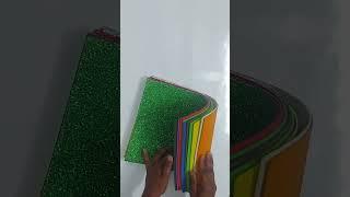 Unboxing glitter foam sheets / Glitter foam sheets without glue/ Crawford market Mumbai  Rs. 140/-