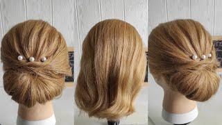 Easy hairstyle for short hair (Sanggul Modern untuk Rambut Pendek)