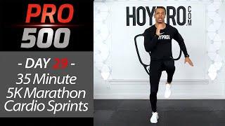 35 Minute Indoor 5K Marathon Cardio Home Workout for Runners