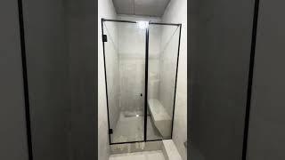 Стеклянная душевая перегородка модель М2 от БЕРУСТЕКЛО #home #shower #bathroom #ремонт