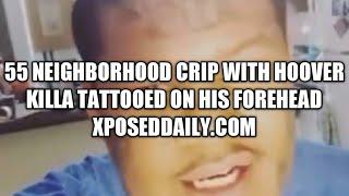 55 NEIGHBORHOOD CRIP WITH HOOVER KILLA TATTOOED ON HIS FOREHEAD - XPOSEDDAILY