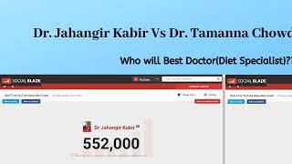 Dr. Jahangir Kabir Vs Dr. Tamanna Chowdhury(Doctorola TV) Subscriber Count