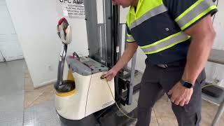 How to Charge an Electric Walkie stacker with Enersys Battery