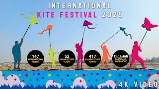 International Kite Festival 2025 | Ahmedabad | 4K Video | पतंग उत्सव #ahmedabad #kitefestival