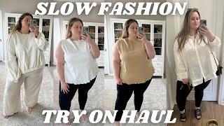 PLUS SIZE TRY ON HAUL | Lucinda Studios Slow Fashion | USE CODE MELISSA20