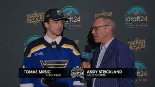 One-on-one interview with Tomas Mrsic at 2024 NHL Draft