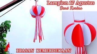 Cara Membuat lampion 17 Agustus Dari Kertas / Hiasan 17 Agustusan