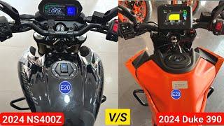 All New 2024 Bajaj Pulsar NS400Z Vs KTM Duke 390 Details Comparison | On Road price Features