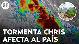 Paso de la tormenta tropical Chris provocó afectaciones en México a causa de las fuertes lluvias