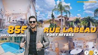 855 Rue Labeau Cir, Fort Myers FL  (Pool Home For Sale) ONLY $225,000