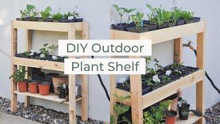 DIY Outdoor Plant Shelf