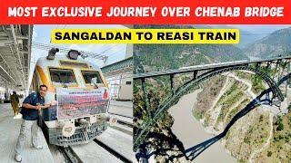 Most Exclusive First Train Journey Through Chenab Bridge | Reasi to Sangaldan Train | USBRL Project