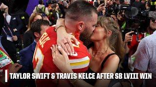 Travis Kelce & Taylor Swift embrace after Chiefs win Super Bowl LVIII ️ | NFL on ESPN