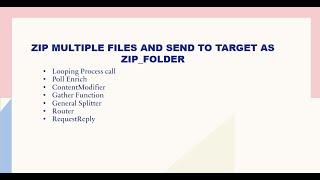 SAP CPI | Zip Multiple Files and send to Target as zipFolder