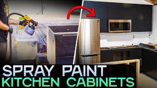 How To SPRAY PAINT Kitchen Cabinets with a SPRAYER / HVLP Spray Gun