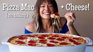 Pepperoni Pizza Mac and Cheese MUKBANG | No Talking (Talking Removed)