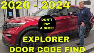 2020 FORD EXPLORER DOOR CODE LOCATION HOW TO FIND YOUR 2021 2022 2023 2024 EXPLORER DOOR CODE