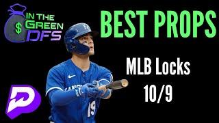 PRIZEPICKS MLB TODAY | BEST 4 BETS | WEDNESDAY 10/9/24