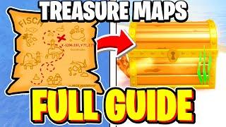 How To GET & USE TREASURE MAPS In Fisch! (FULL GUIDE) How To Find Treasure Fast Roblox Fisch!