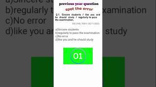 spot the error #ssccgl #compititiveexamsquestion #previousyearquestions