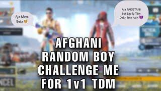 AFGHANI RANDOM BOY CHALLENGE MR FOR A TDM ROOM | PUBG MOBILE | OWAIS OP