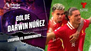 Brillante gol de Darwin Núñez - Liverpool vs. Bournemouth | Premier League | Telemundo Deportes