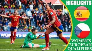 Spain vs Czech Republic  || HIGHLIGHTS || Women's Euro 2025 Qualifiers