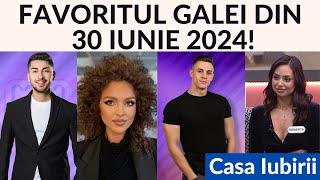 Casa Iubirii - Favoritul galei din 30 Iunie 2024 si concurentul ce va fi eliminat!