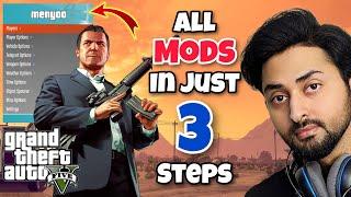 HOW TO MOD GTA 5 PC IN JUST 3 STEPS (2024) ALL PROBLEMS SOLVED | GTA 5 Mods | Hindi/Urdu | THE NOOB