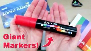Arrtx Jumbo Acrylic Markers - Swatch & Play!