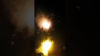 Pyroally Fireworks 50shots Straight up Cake, with bule stars and mine effect