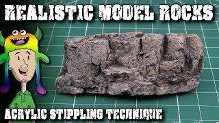 Modelling Realistic Rocks - Acrylic Stippling Technique
