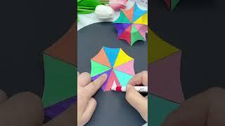 How to make umbrella with paper umbrella  ️ craft, #shorts #youtubeshorts #short #ytshorts