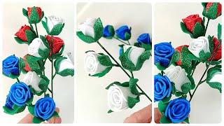  DIY Roses  Beautiful Flowers from glitter foamiran ️ Flower making DIY