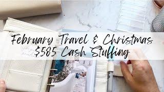 $585 Travel & Christmas Binder Cash Stuffing | February 2025 | Cash Stuffing Australia