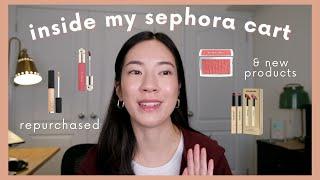 shop with me @ sephora natural makeup, mix of luxury & more affordable products