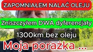 Zniszczyłem DWA dyferencjały 1300km bez oleju ZAPOMNIAŁEM NALAĆ OLEJU. Moja porażka ... quad TBG 550