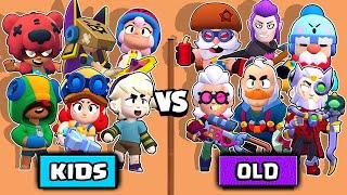 OLD BRAWLERS vs KIDS | WHICH IS MORE STRONG? | BRAWL STARS