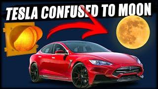 Moon Confusing Tesla Car with Yellow Traffic Light || Tech 337