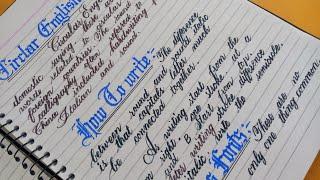 How to Write Neat Cursive Handwriting Calligraphy Writing