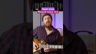 ‘Slash style’ natural minor lick #guitarlesson #guitartutor #guitarimprov