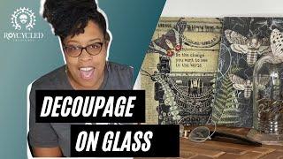 How To Decoupage on Glass - Reverse Decoupage